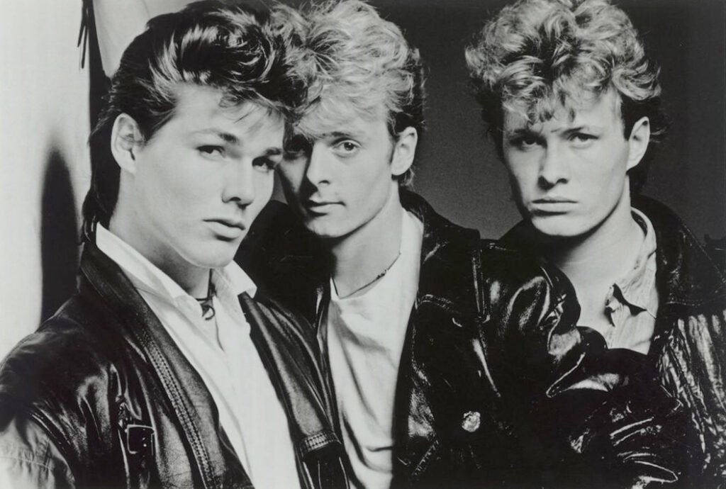 Colour 1985 Warner Bros. press photo of a-ha for the Hunting High and Low album